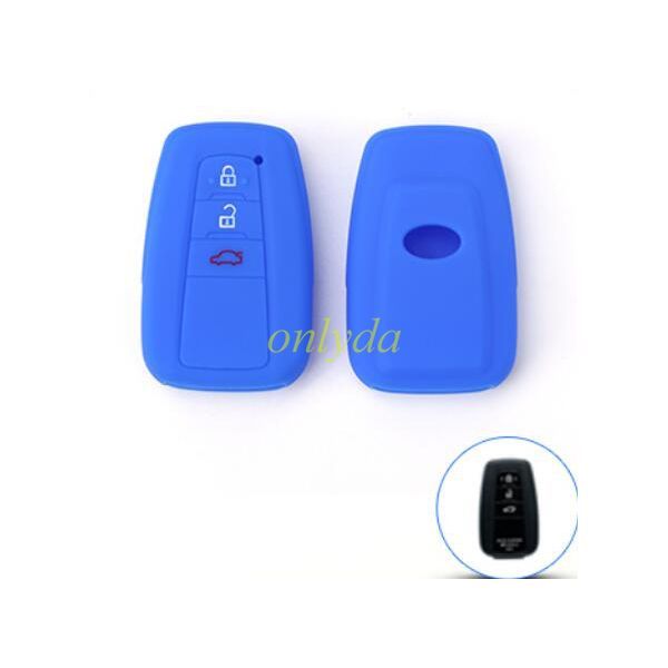 Toyota 2+1 button silicon case （blue ）, Please choose the color, (Black MOQ 5 pcs; Blue, Red and other colorful Type MOQ 50 pcs)