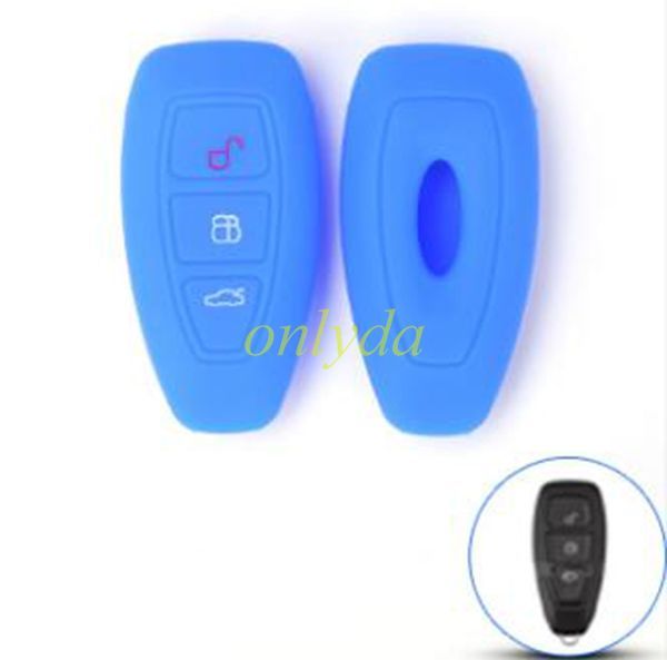 Ford 2+1 button remtoe key silicon case (Blue)