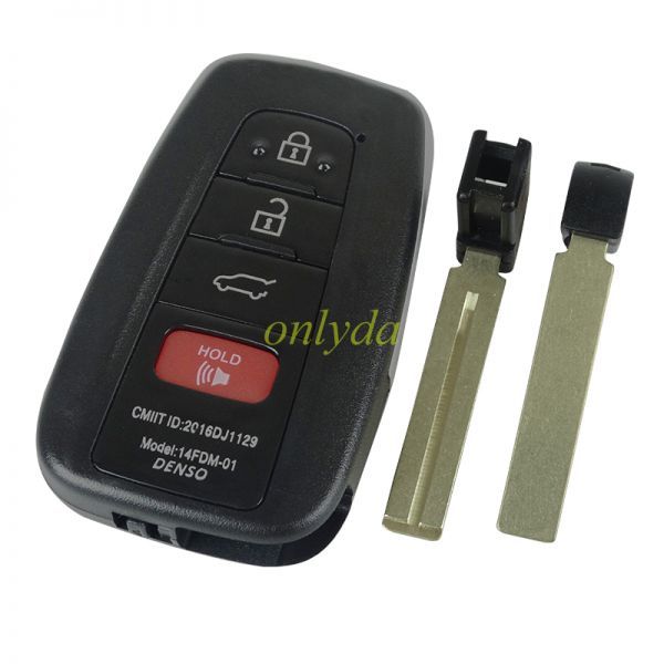 Toyota 3+1 button remote key blank