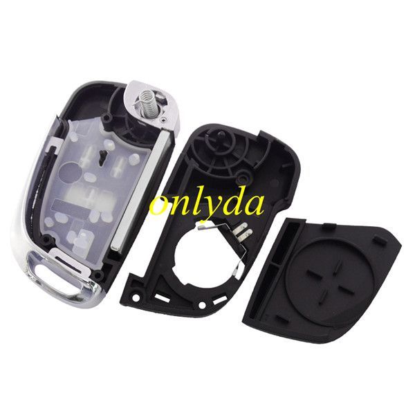 2 button modified folding remote control key shell with hu100 blade