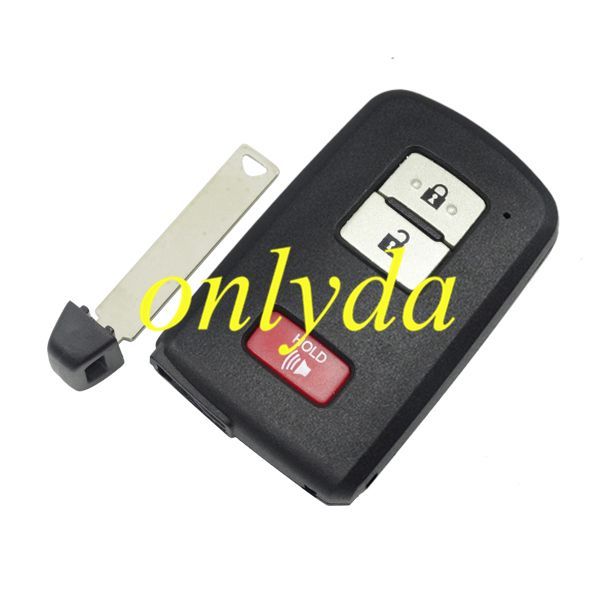 For Toyota 2+1 button remote key shell ,the button is square and white
