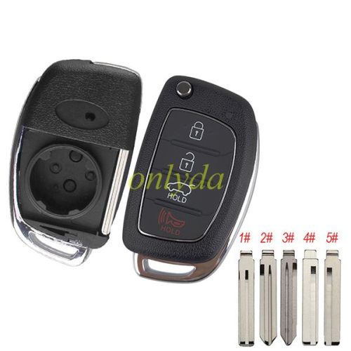 3+1 button remote key blank，please choose the blade
