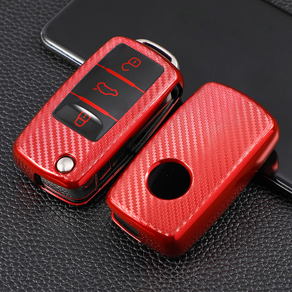 VW 3 transparent button TPU protective key case please choose the color