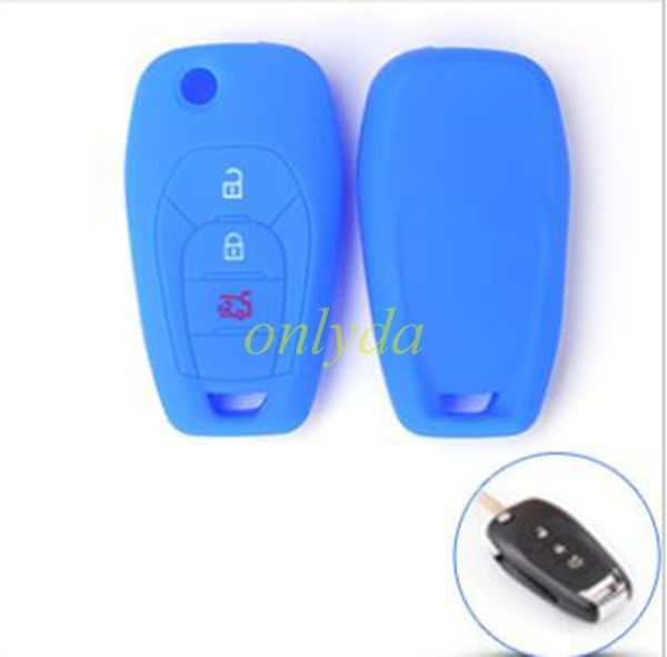 Chevrolet 2+1 button silicon case , Please choose the color, (Black MOQ 5 pcs; Blue, Red and other colorful Type MOQ 50 pcs)