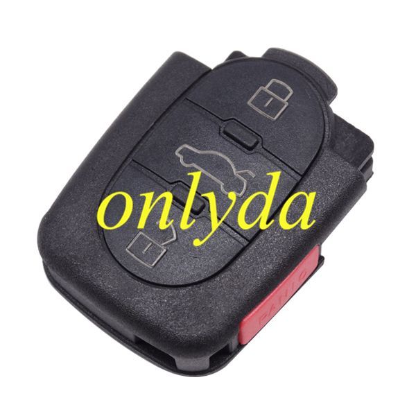 For Audi Small battery 3+1 button remote key blank part with panic 1616 model