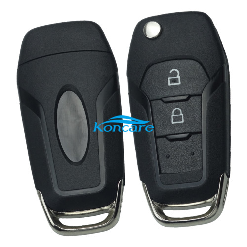Ford 2 button flip remote key shell with Hu101 blade with logo