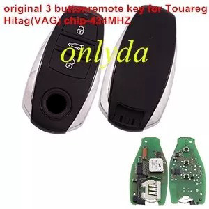 Original for Touareg 3 button remote key with Hitag(VAG) chip 434mhz