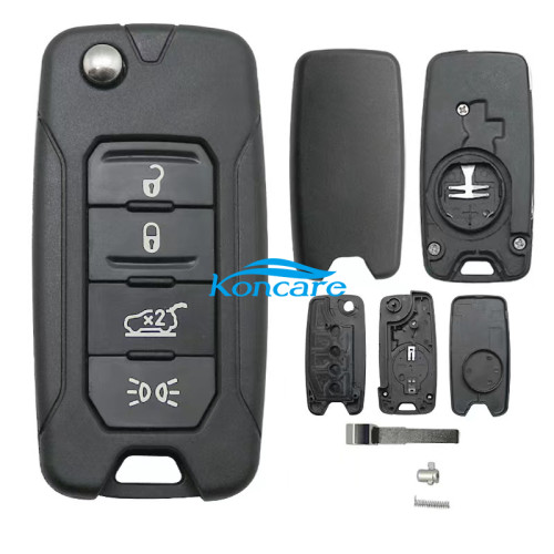 Jeep 4 button remote key shell with logo
