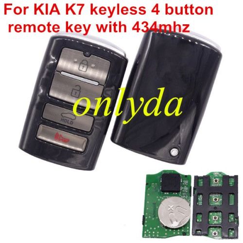 For KIA K7 keyless 4b remote 434mhz FCCID: T08-F08-4F10 IC:5074A-FOB4F10