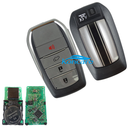 Toyota Fortuner original 3+1 button remote key with 434mhz with AES 8A chip