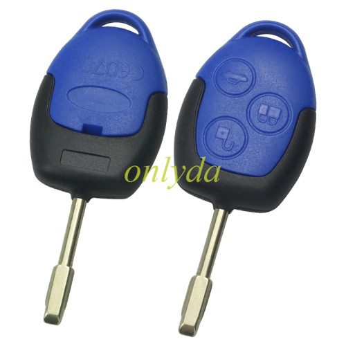 Ford 3 button remote key shell with blade (no battery clamp)
