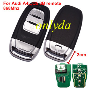 For Audi A4L,Q5 3 button remote control with 868mhz