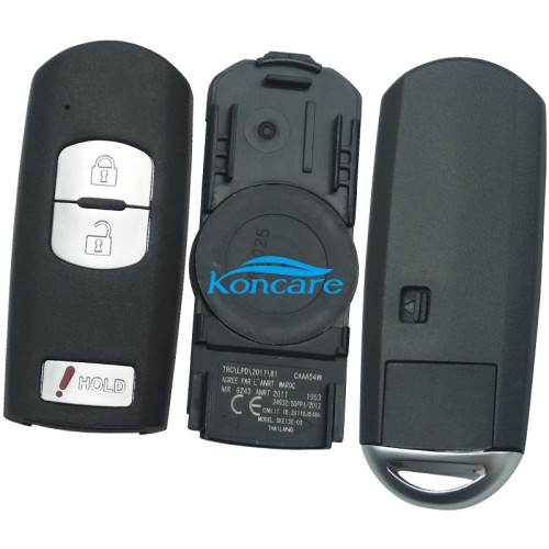 Mazda 2+1 button remote key blank with blade with logo ( 3parts)