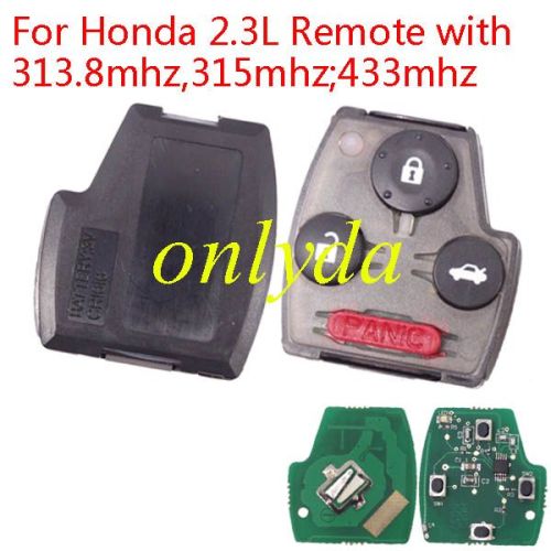 Honda 2.3L Remote with 313.8mhz,315mhz;433mhz