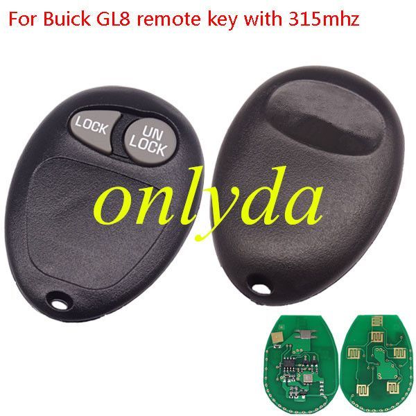 For Buick GL8 2 button remote key with 315mhz