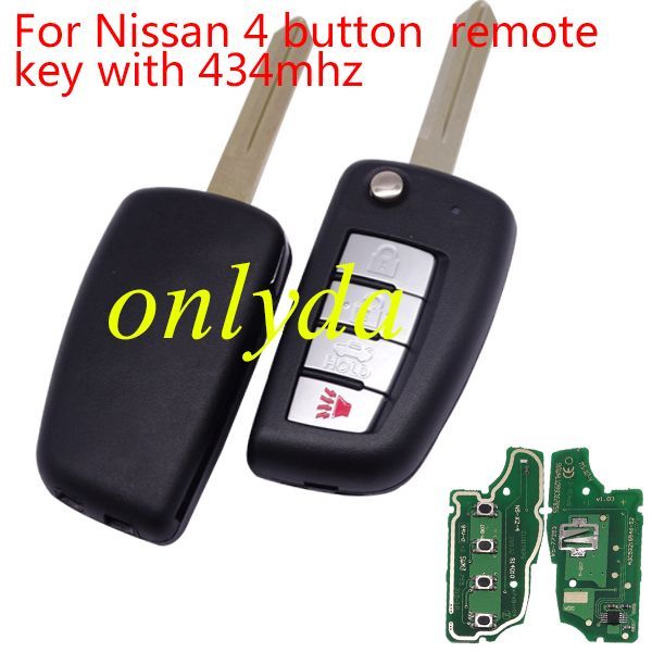 For Nissan 4B remote key with 315mhz/433mhz electronic wave modle