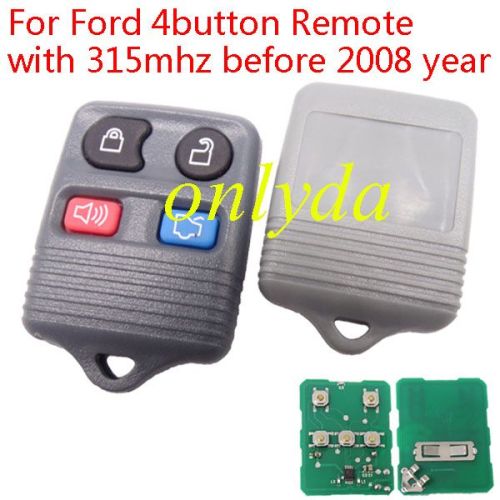 For Ford 4button Remote control old style before 2008 year （Gray）