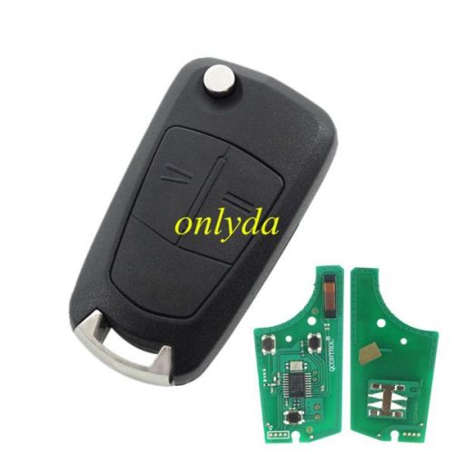 For OPEL Vectra C 2 button remote 434mhz PCF7946 chip HU100 blade for