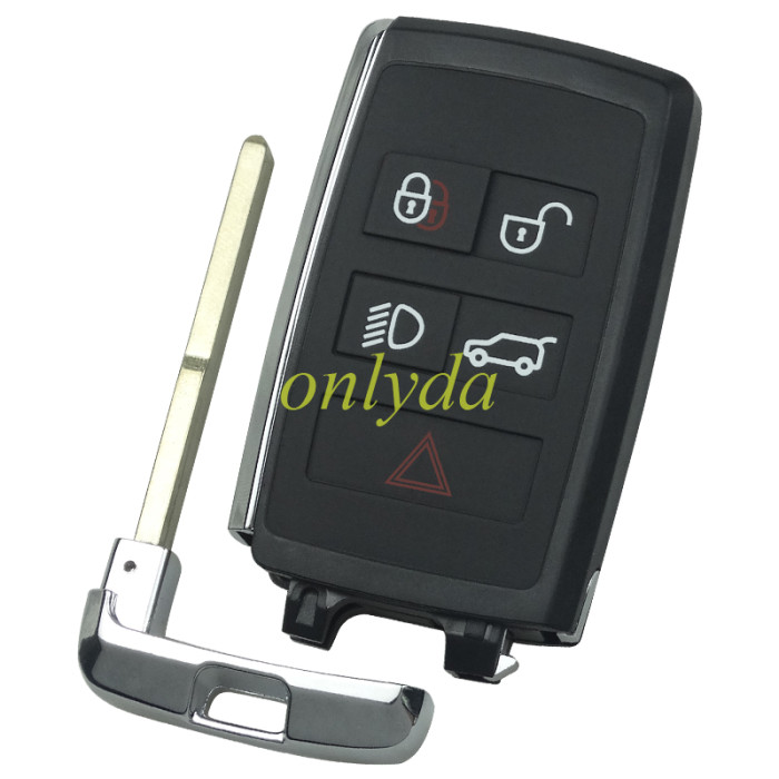 For KYDZ Brand Landrover smart freelander 4+1 button remote with 434MHZ with HITAG-PRO(ID49) chip aftermarket 2017-2020 years JLR:JK52-15K601-BG(JK52-15K601-XX) LERA:5AVC13F0