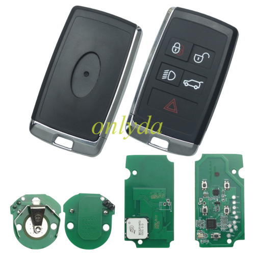 For KYDZ Brand Landrover smart freelander 4+1 button remote with 434MHZ with HITAG-PRO(ID49) chip aftermarket 2017-2020 years JLR:JK52-15K601-BG(JK52-15K601-XX) LERA:5AVC13F0