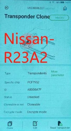 For Nissan 2 button remote keyless key ,with 434mhz,with PCF7952 Chip apply for TIIDA