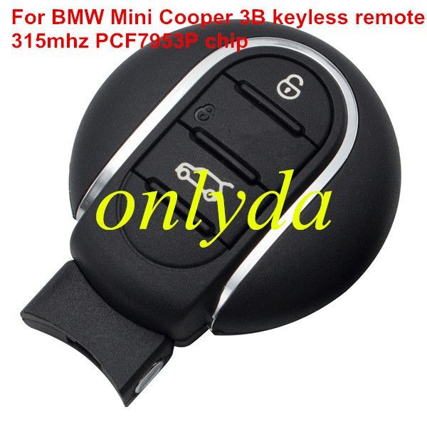 For BMW Mini Cooper 3 button Mini keyless remote key with 433mhz/315mhz