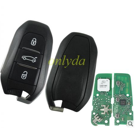 For OEM vauxhall 3 button remote key with light button with hitag aex chip or NXP A3M15 or 4A chip with 434MHZ
