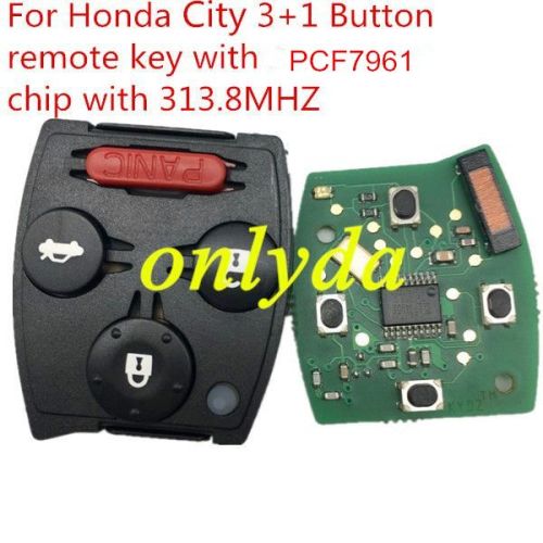 honda City 3 button remote with 313.8MHZ with PCF7961 chip