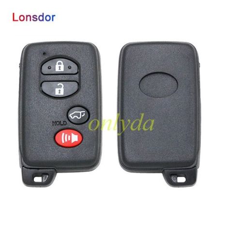 For Lonsdor per Toyota/corona/Prodo/Lexus Smart Key con scheda PCB 4D FT20-0140/3370/A433/F433 5290/314 MHz,can use KH100 machine to adjust the model and frequency