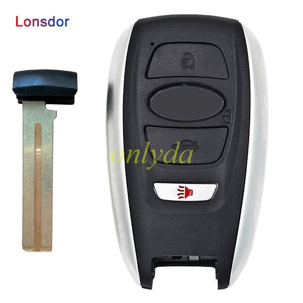 3 + 1 Button Keyless Go Smart Remote Key Chip 433.92Mhz 8A For Subaru STI WRX Board: 7000 Lonsdor FT06-7000D TOY12 with Small Key,can use KH100 machine to adjust the model and frequency