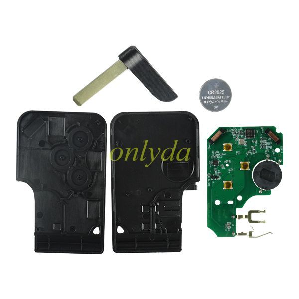 For Renault Megane keyless 3 button remote key with PCF 7943A chip-434mhz FSK model