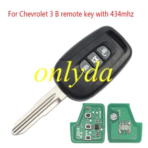 For Chevrolet 3 button remote key with 434mhz Captiva 2006-2009