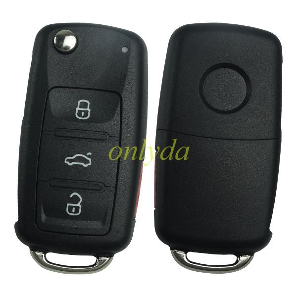 For VW 3 +1button remote key with ID48 chip315mhz /434mhz Model Number is 5KO-837-202AD