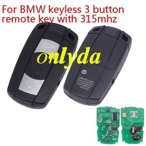 For BMW CAS3 3B KEYLESS remote key bmw 1、3、5、6、X5，X6，Z4 series with 315MHZ/868MHZ