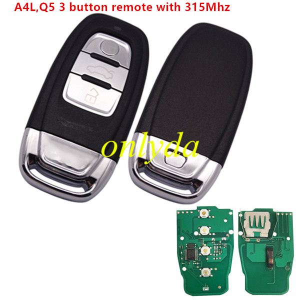 For KYDZ Brand Audi A4L,Q5 3 button remote control with 315Mhz Remote