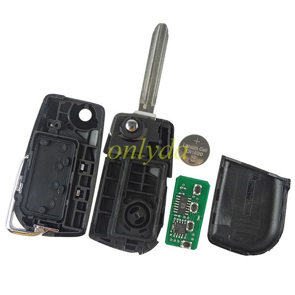For Toyota Rav4 CAMRY COROLLA modified remote key with 3+1 button FCCID:HYQ12BDM with FSK 314.4MHZ