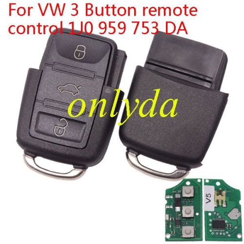 For VW 3 Button remote control 1J0 959 753 DA with 433mhz