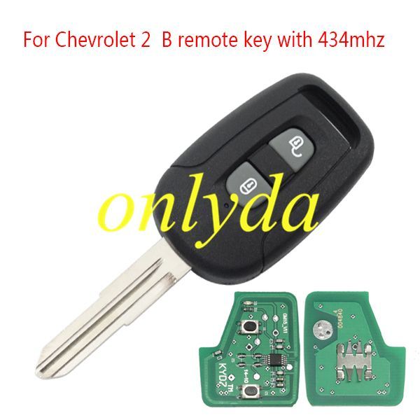 For Chevrolet 2 button remote key with 434mhz