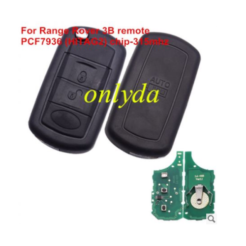 Free shipping For Range Rover 3 button remote key with 315/434mhz PCF7936 (HITAG2) chip