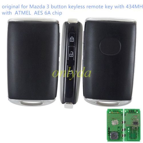 For OEM Mazda 3 button keyless remote key with 434MHZ with ATMEL AES 6A chip IDE:B8373900