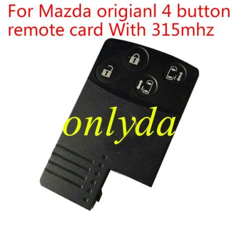 For Mazda OEM 4 button remote card With 315mhz