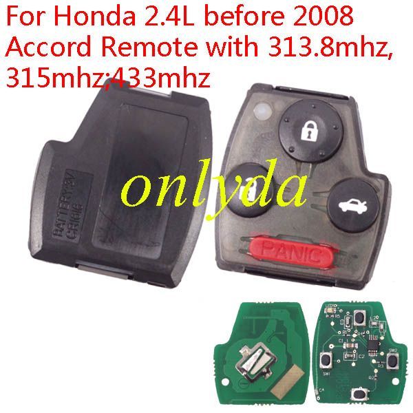 Honda Odessey Remote with 313.8mhz,315mhz;433mhz