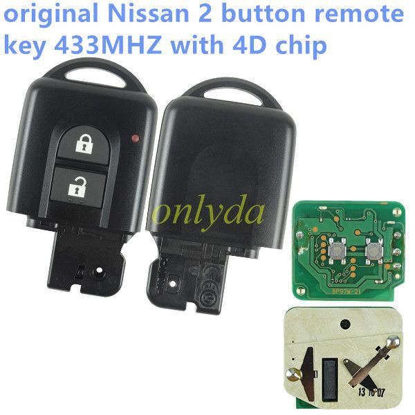 For Nissan 2 button remote key 433MHZ