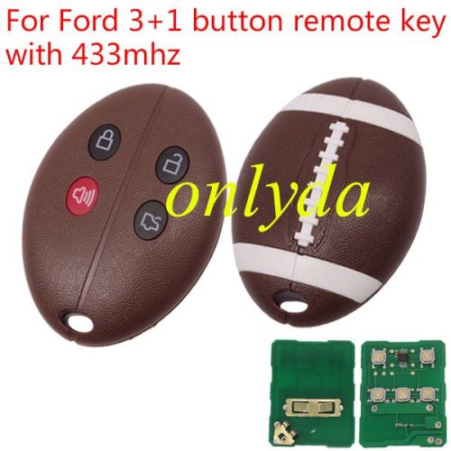 For Ford 3+1 button remote key with 315/433mhz