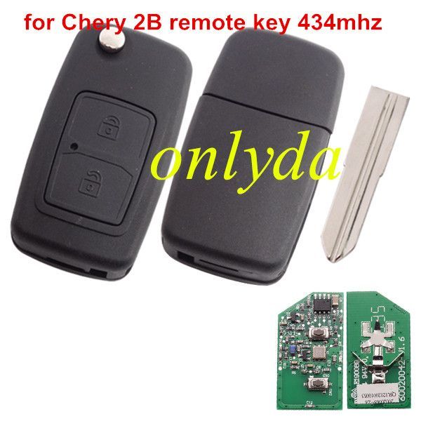 For Chery 2 button remote key with 434mhz