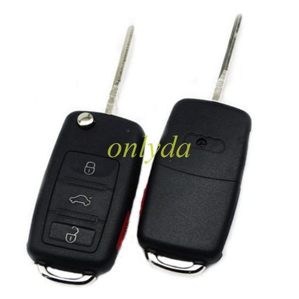For Audi 3+1 button A8 Remote key with 315mhz/434mhz(with 46 chip. PCF7947,&PCF7941 Chip)