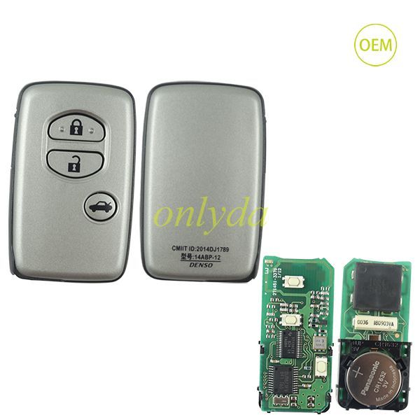 For OEM smart Toyota 3 button remote key with 315mhz ,PCB board number 0140#
