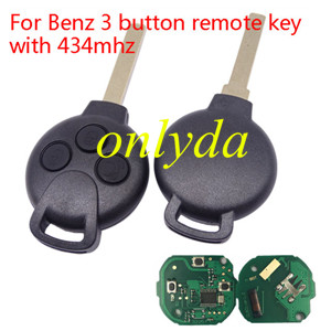 For KYDZ Brand Benz 3 button remote key with 315 mhz/434mhz with 7941 chip