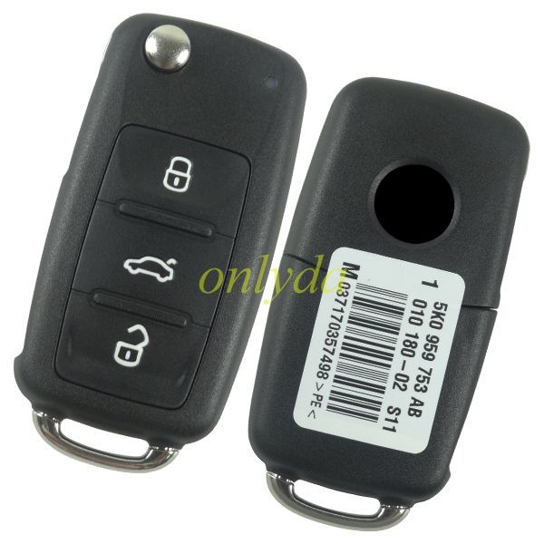 For VW Sagitar,polo, golf 3 button remote key with model Number 5K0 959 753AB/5K0 837 202AD with 434mhz