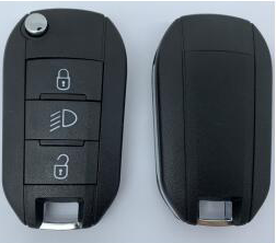 For Peugeot 3 button remote key with 434mhz FSK model with AES 4A chip